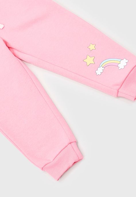 Pantalon De Buzo Bebe Niña Focal Rosado Corona-3