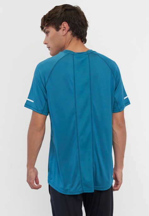 Polera Hombre Deportiva R-Neck Poliéster Petrol Corona-1
