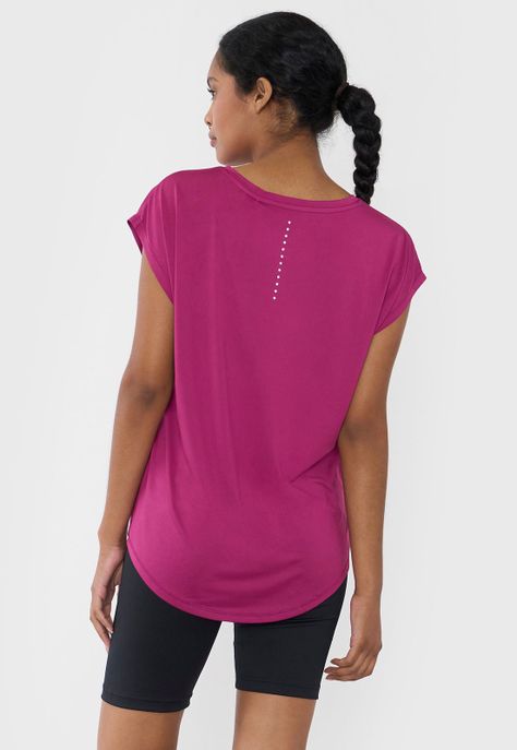 Polera Mujer Deportiva Amplia Fucsia Corona-1
