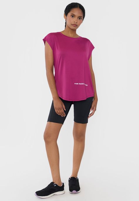 Polera Mujer Deportiva Amplia Fucsia Corona-3