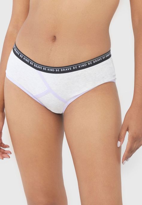 BoyShort Mujer Cotton Gris Melange Corona-0