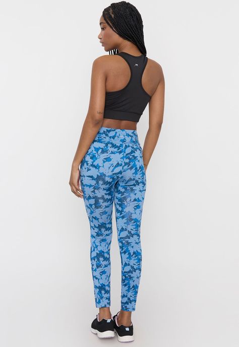 Calza Deportiva Mujer Skinny Full Print Azul Corona-2