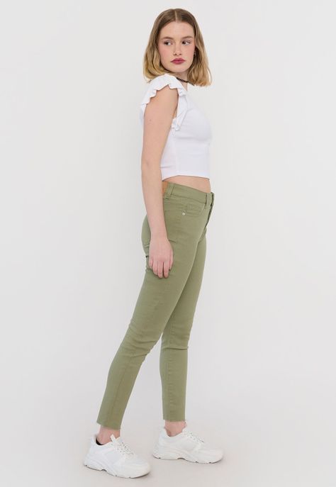 Jeans High Waist Mujer 2 Botones Azul Oscuro Corona-3