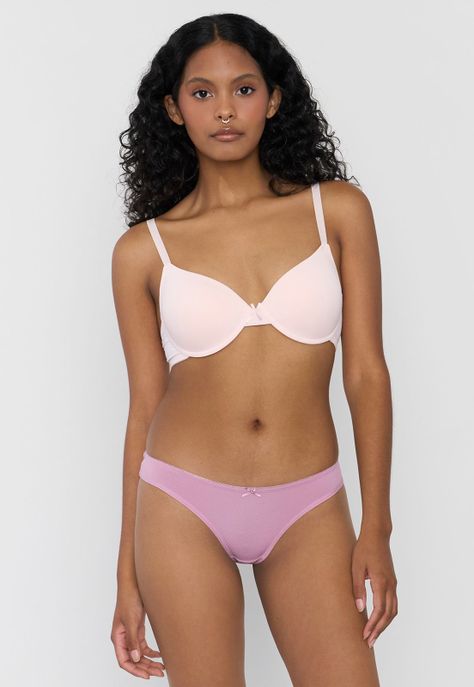 Calzón Mujer Bikini Color Malva Corona-0