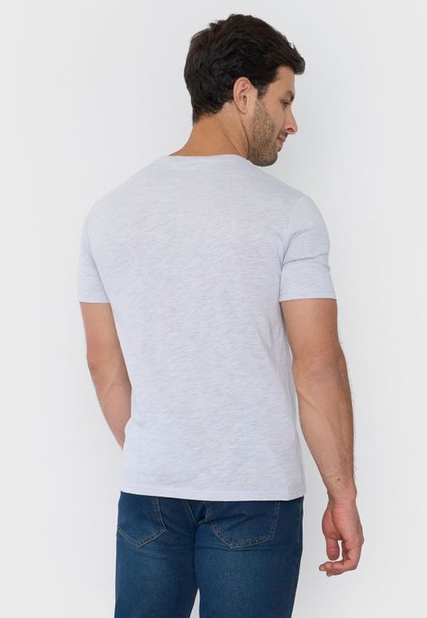 Polera Hombre Henley Slub Gris Corona-1