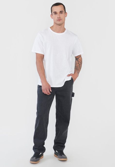 Jeans Hombre Carpenter Color Negro Corona-0