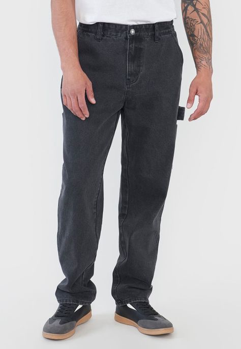 Jeans Hombre Carpenter Color Negro Corona-1