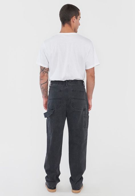 Jeans Hombre Carpenter Color Negro Corona-2