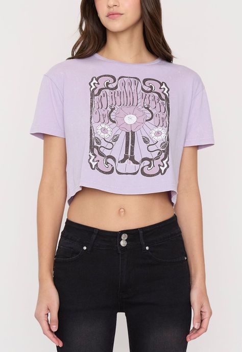 Polera Mujer Fun Crop Lila Corona-2