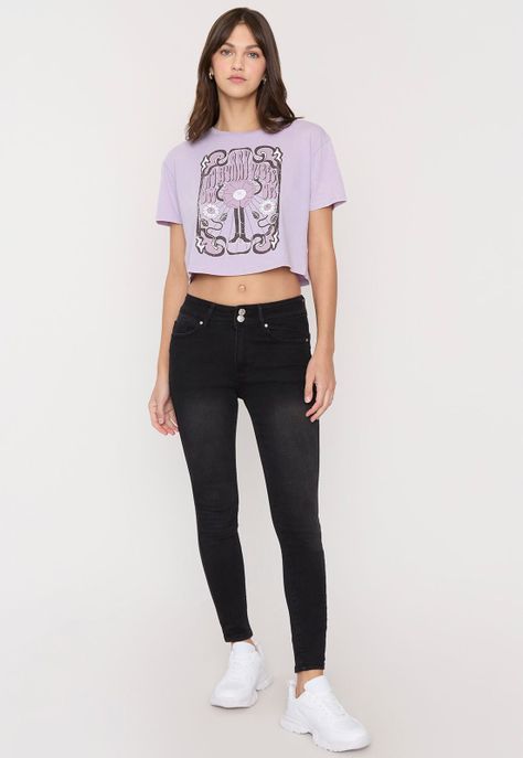 Polera Mujer Fun Crop Lila Corona-3