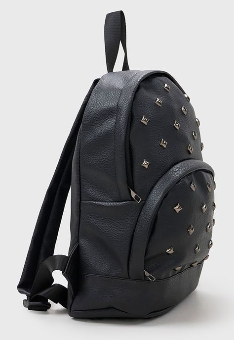 Mochila Mujer Tachas Negro Corona-2