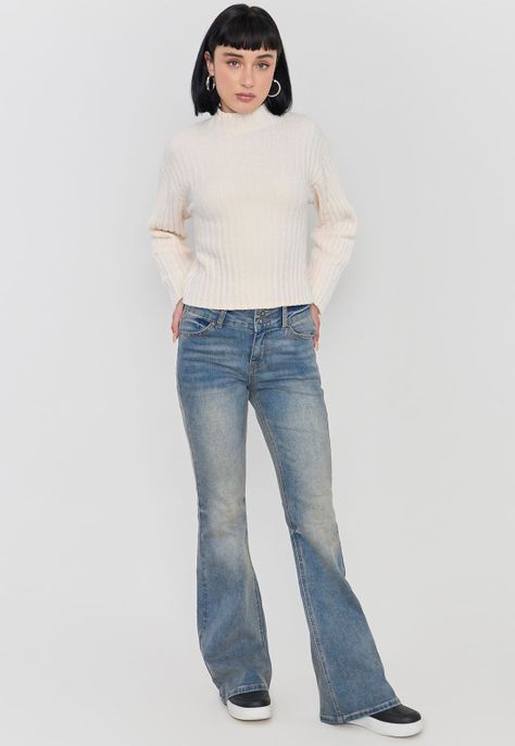 Sweater Mujer Chenille Rib Ecru Corona-3