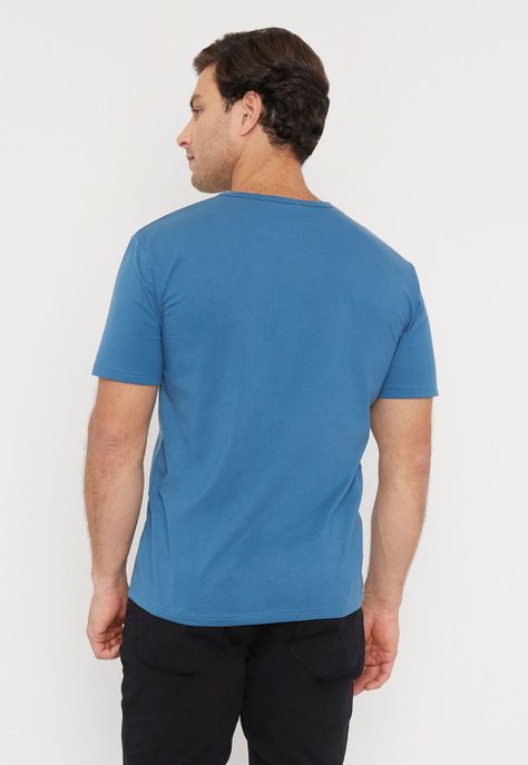 Polera Hombre Fun Focal Print  Navy Corona-1