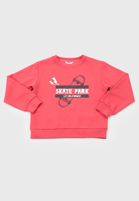 Poleron Niño Kids Pullover Rojo Corona-0