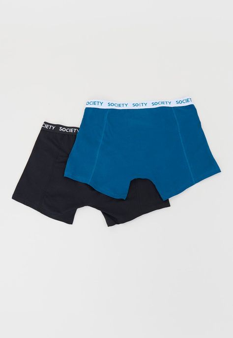 Bóxer Hombre Bipack Mix Negro/Azul Liso Corona-1
