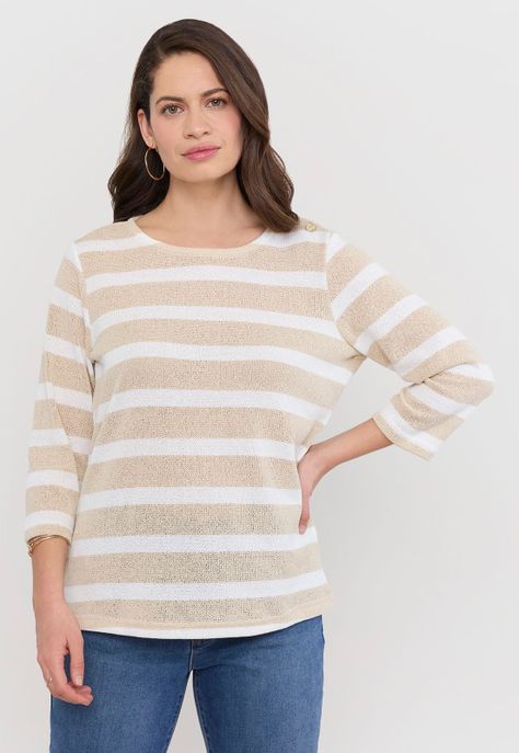 Sweater Mujer Cerrado Botones Líneas Colección Corona-0