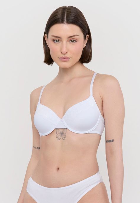 Sostén Mujer Bipack Liso Copa B Negro Blanco Corona-2
