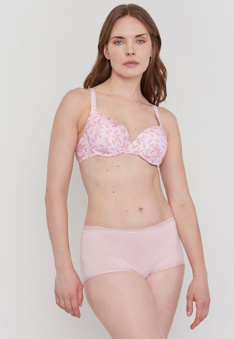 Sostén Mujer Bipack Print Copa B Blanco/Coral Corona-3