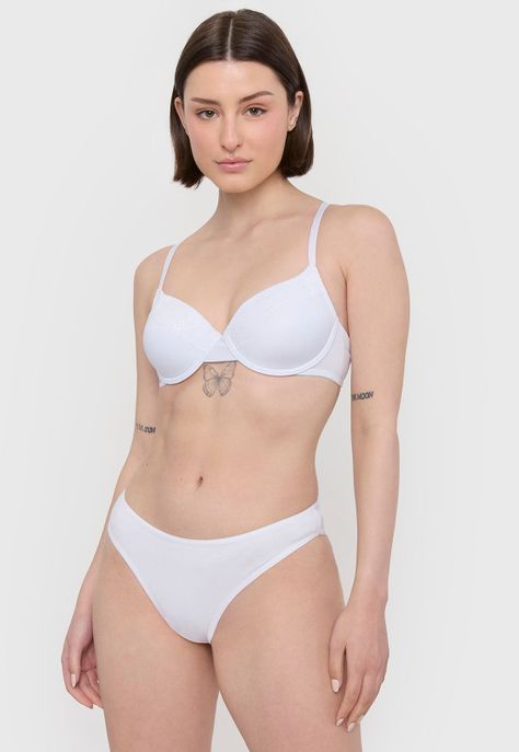 Sostén Mujer Bipack Liso Copa C Negro Blanco Corona-3