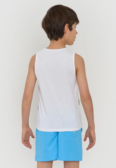 Polera Niño Kids Tank Blanco Corona-1