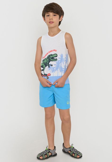 Polera Niño Kids Tank Blanco Corona-3