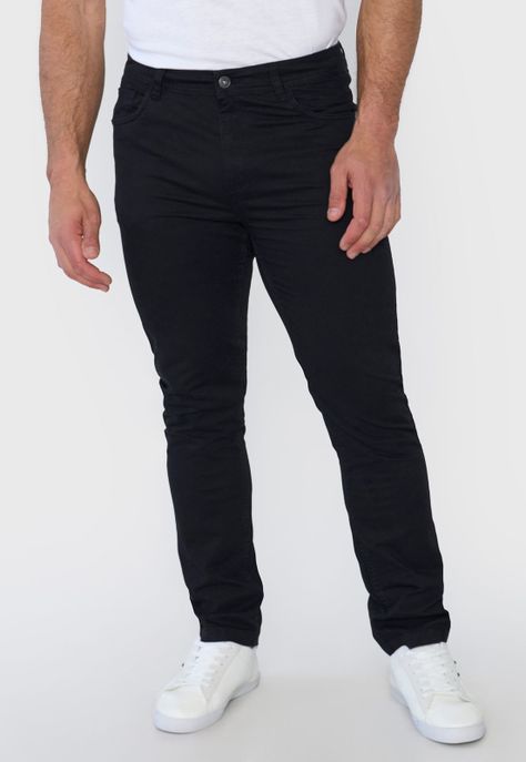 Pantalón Hombre 5 Pocket Negro Corona-1
