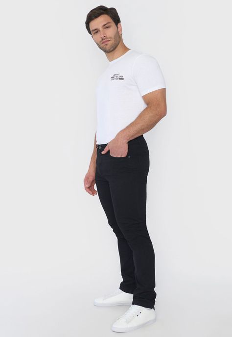 Pantalón Hombre 5 Pocket Negro Corona-3