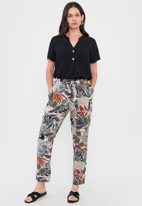 Pantalón Mujer Lazo Ecru Corona-0