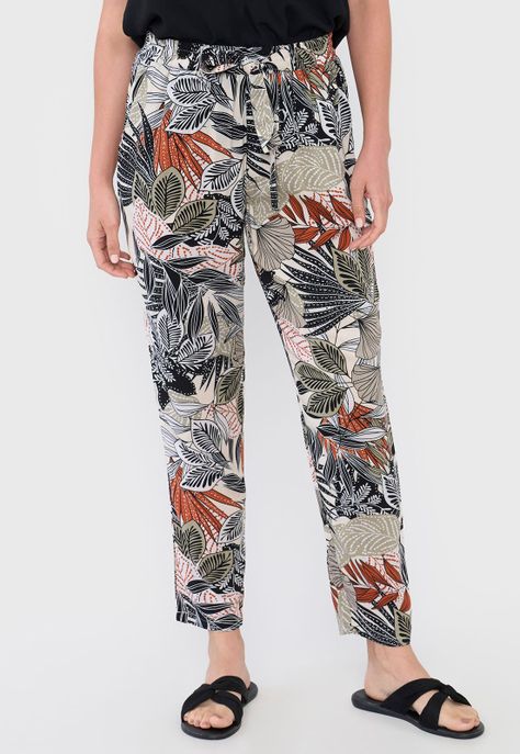 Pantalón Mujer Lazo Ecru Corona-1