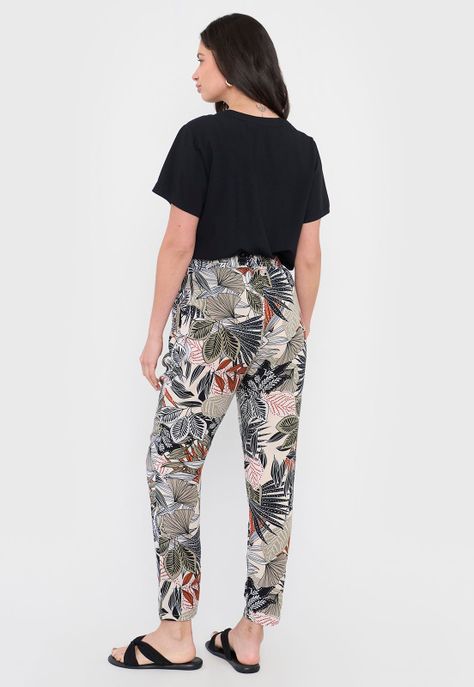 Pantalón Mujer Lazo Ecru Corona-2