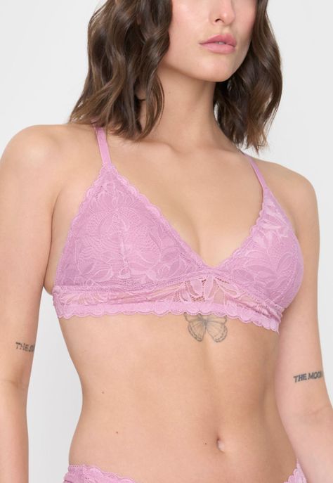 Bralette Mujer Encaje Malva Corona-2