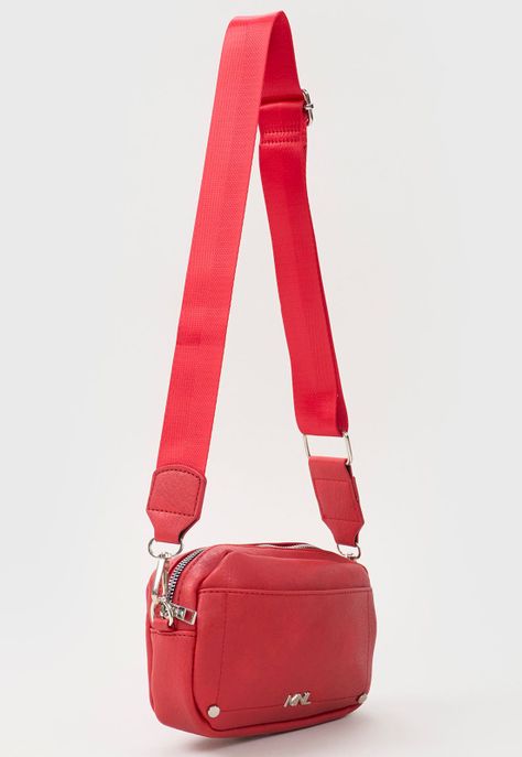 Bandolera Mujer Ecocuero Rojo Corona-2