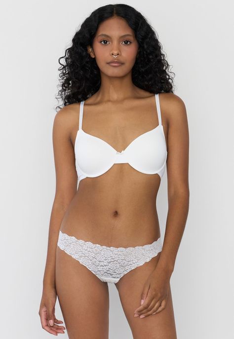 Calzón Mujer Bikini Encaje Color Ecru Corona-0