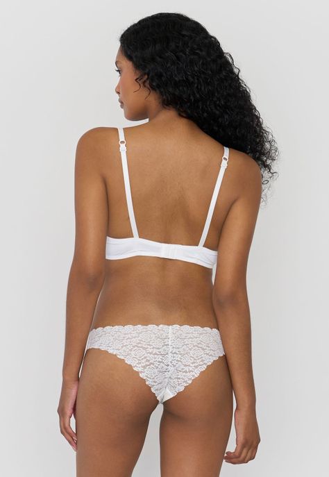 Calzón Mujer Bikini Encaje Color Ecru Corona-2