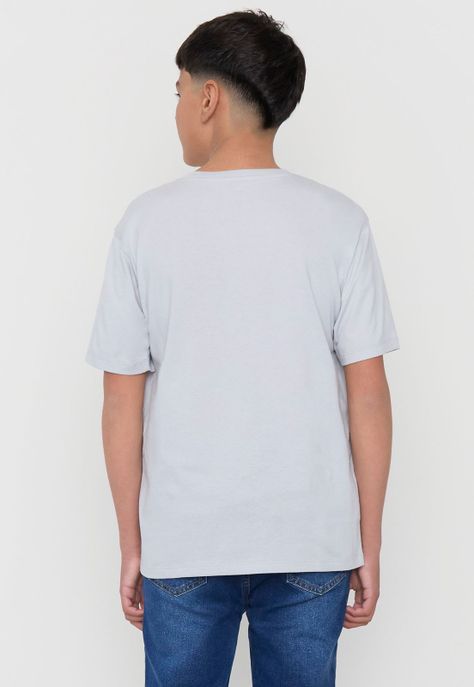 Polera Niño Teen Mc Focal Pecho Gris Corona-1