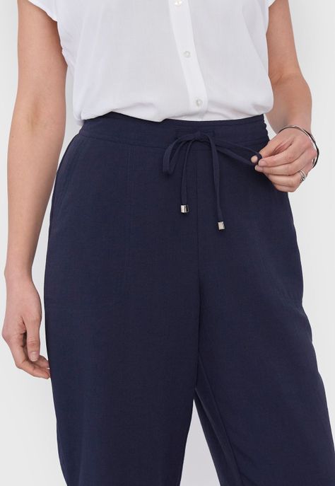 Pantalón Mujer Pescador Navy Corona-3