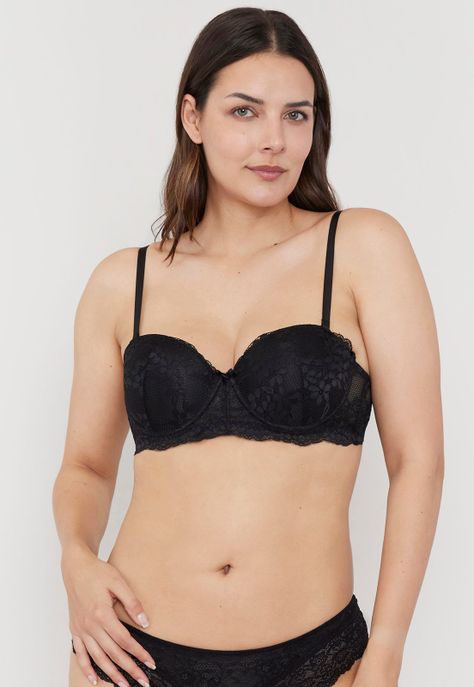 Sostén Mujer Copa C Wireless Negro Corona-0