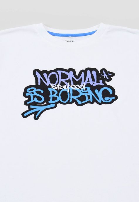 Polera Niño Teen M/C Back Print Blanco Corona-2