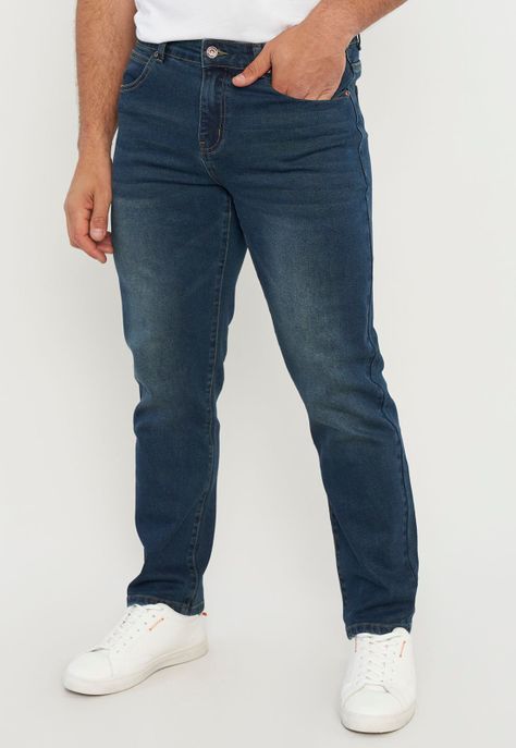 Jeans Hombre Straight Fit Azul Clásico Corona-1