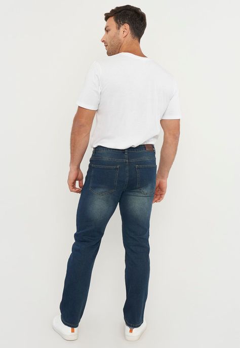 Jeans Hombre Straight Fit Azul Clásico Corona-2