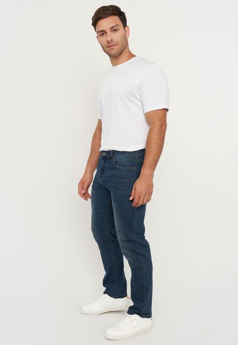 Jeans Hombre Straight Fit Azul Clásico Corona-3