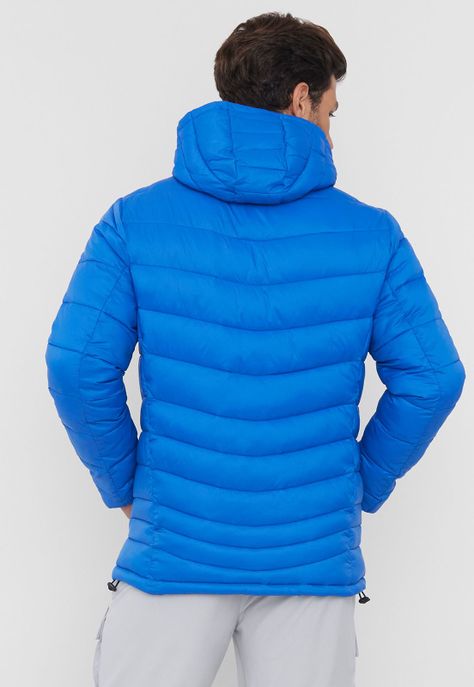 Parka Outdoor Hombre Full Zipper Azul Royal Corona-1