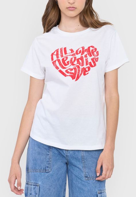 Polera Mujer Fun Print Regular Blanco Corona-2