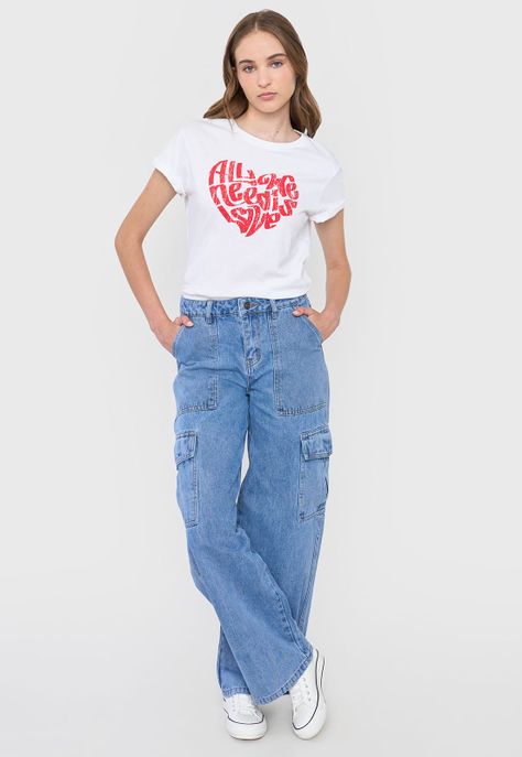 Polera Mujer Fun Print Regular Blanco Corona-3