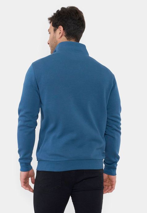 Polerón Hombre Half Zipper Navy Corona-1