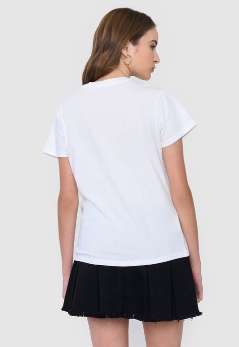 Polera Mujer Print Fun Regular Blanco Corona-1