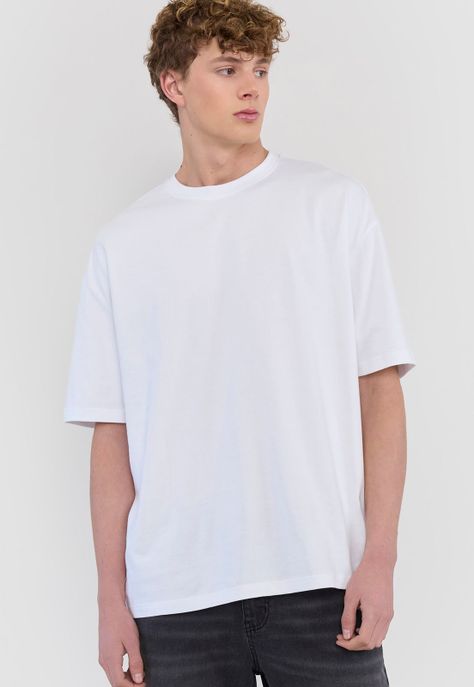 Polera Hombre Lisa R-Neck Gris Corona-2