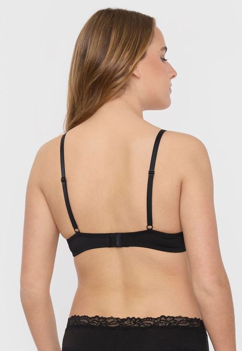 Sostén Mujer Bipack Liso Print Copa B Negro I Corona-1