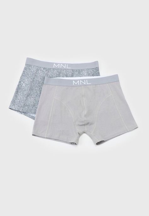 Bóxer Hombre Bipack Mix Print Gris Corona-0