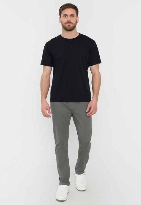 Pantalón Hombre Pantalón 5 Pocket Gris Corona-0